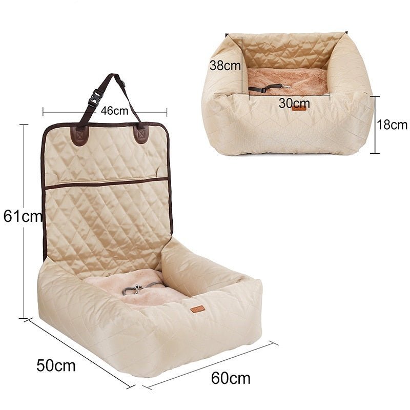 2-in-1 Foldable Dog Carrier & Car Seat Pad