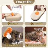 3 in 1 Steam Cat Brush - Mojo
