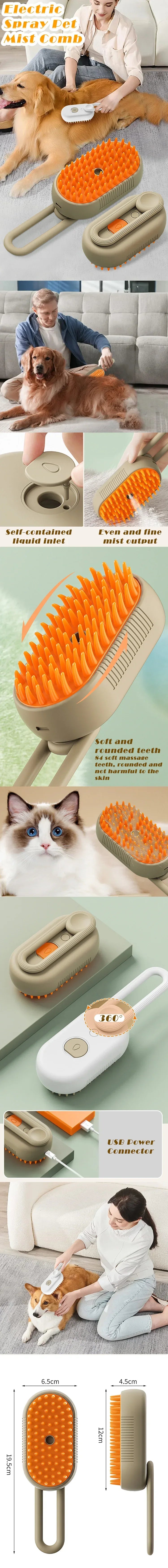 3 in 1 Steam Cat Brush - Mojo
